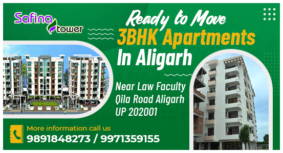 Ready to Move 3bhk flats Safina Towers Near Law faculty Qila Road Aligarh